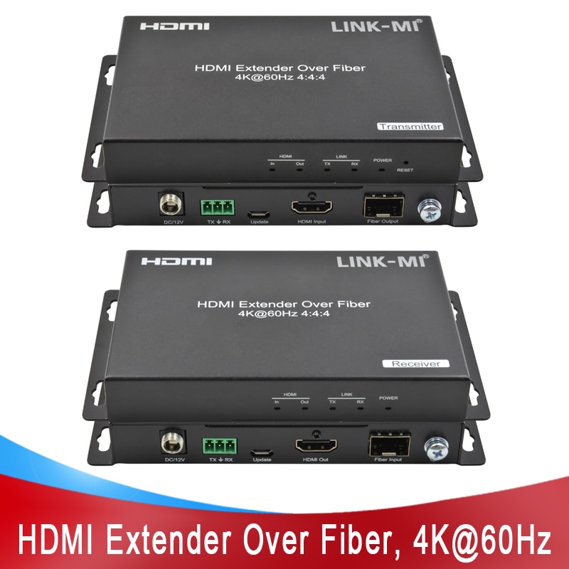 LINK-MI   带  4K 300m-60km HDMI Ȯ  4K @ 60hz YUV4:4:4, HDR, 18Gbps, EDID,  ð  HDCP2.2 RS232